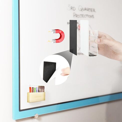 Magnetic Strips with Strong Adhesive Backing (5.9 x 2.35 inches) Magnetic Tape with Adhesive Backing Heavy Duty Magnet Strips for Refrigerator Whiteboard, Most Surface (150 x 60 x 2 mm, 2 pcs) in Kuwait