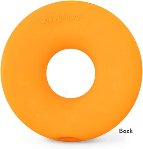 Zippypaws Latex Donutz - لعبة مضغ الكلاب ، لعبة حلقة مطاطية مطاطية متينة ، ألعاب خط الجرو ، ألعاب صعبة وصارقة للكلاب الصغيرة والمتوسطة ، مواد مطاطية مرنة - الشوكولاتة والفراولة ، 2 عبوة in Kuwait
