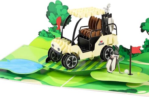 Golf Pop Up Birthday Card for Men, Golfers; 3D Golf Pop Up Fathers Day Card, Father's Day Card for Men, Dad, Husband, Grandpa, Him; All-Occasion Greeting Card, Retirement Card for Boss, Coworker in Saudi Arabia