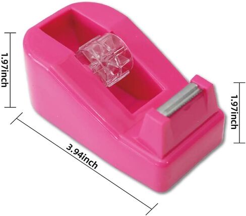 QILIMA Desktop Tape Dispenser Non-Skid Base, for Packaging in Office,Restaurant, Flower Shop,Cake Shop,Pink in Kuwait