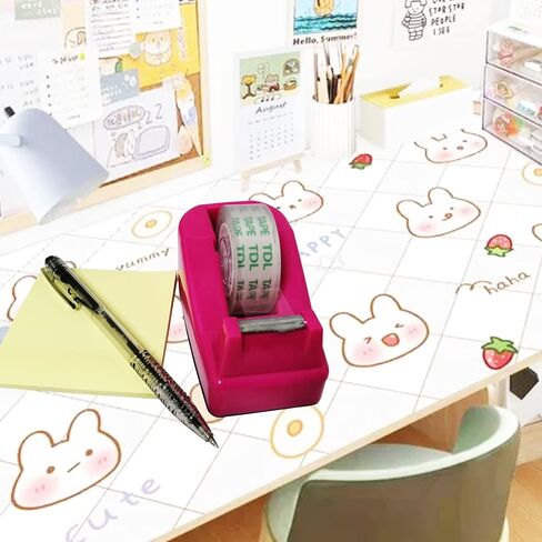 QILIMA Desktop Tape Dispenser Non-Skid Base, for Packaging in Office,Restaurant, Flower Shop,Cake Shop,Pink in Kuwait