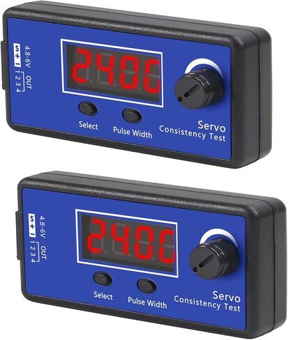 2Pcs RC Servo Tester Digital Tester Speed Controller Analog Digital Function ESC Consistency Multifunctional Steering Gear Tester with Display for RC Helicopter Tester Airplane Car Boat Motor in Saudi Arabia