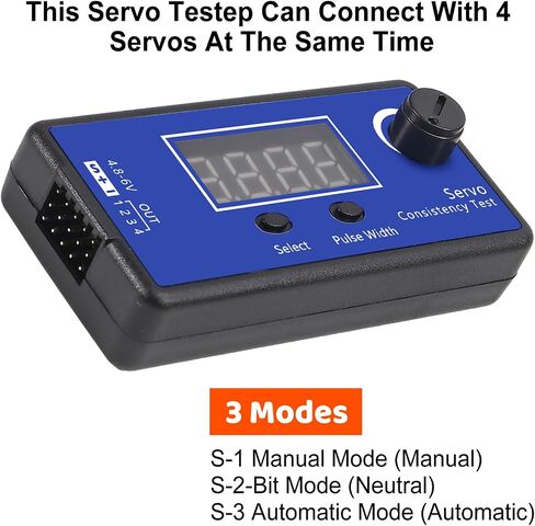 2Pcs RC Servo Tester Digital Tester Speed Controller Analog Digital Function ESC Consistency Multifunctional Steering Gear Tester with Display for RC Helicopter Tester Airplane Car Boat Motor in Saudi Arabia