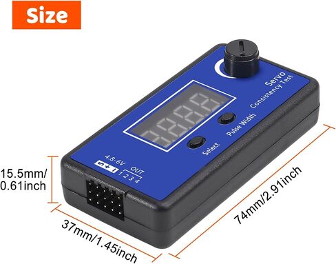 2Pcs RC Servo Tester Digital Tester Speed Controller Analog Digital Function ESC Consistency Multifunctional Steering Gear Tester with Display for RC Helicopter Tester Airplane Car Boat Motor in Saudi Arabia