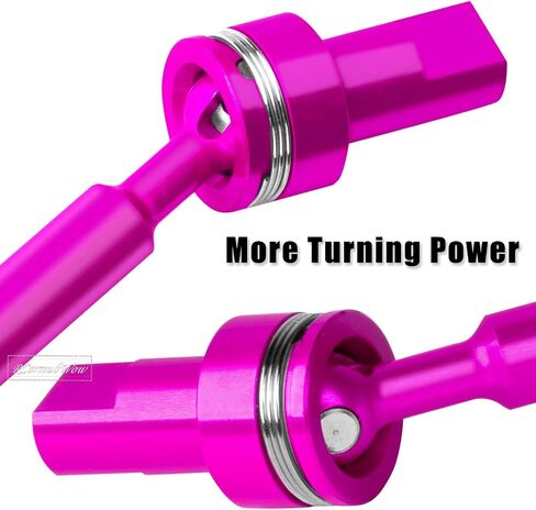 RC Driveshafts Axles Upgrades Part for 1/18 LaTrax Teton,LaTrax Desert Prerunner,7075 Aluminum Front Rear Drive Shafts CVD w/6061 Hex Hops Up,4PCS,Replace #7650,Pink in Kuwait