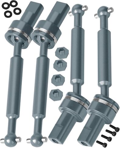 RC Driveshafts Axles Upgrades Part for 1/18 LaTrax Teton,LaTrax Desert Prerunner,7075 Aluminum Front Rear Drive Shafts CVD w/6061 Hex Hops Up,4PCS,Replace #7650,Pink in Kuwait