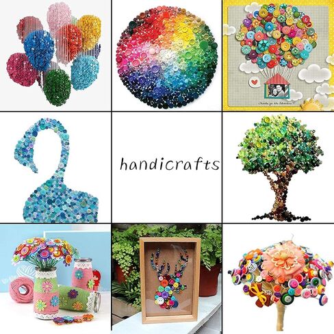زر للحرف اليدوية والألوان المختلطة حول أزرار راتنجات 2 و 4 ثقوب للحرف ، حوالي 250 ~ 300pcs in Kuwait