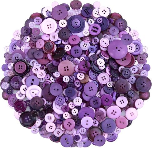 زر للحرف اليدوية والألوان المختلطة حول أزرار راتنجات 2 و 4 ثقوب للحرف ، حوالي 250 ~ 300pcs in Kuwait