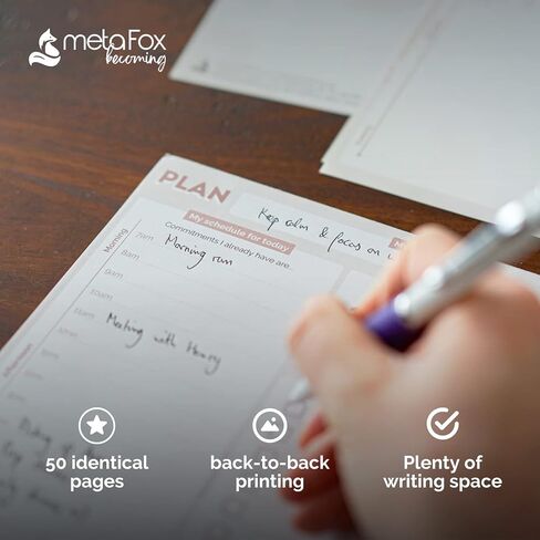 Daily Planner To Do List Notepad by metaFox becoming - A Good Day Planner - 50 Pages Undated Daily Planner Pad - Daily Notepad for Work and Personal Planner in Saudi Arabia