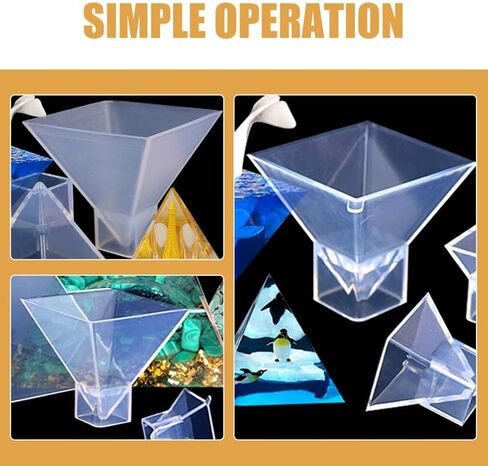 EXCEART Silicone Pyramid Mold Pyramid Resin Mold Epoxy Resin Casting Molds for DIY Jewelry Making Craft Home Decor in Kuwait