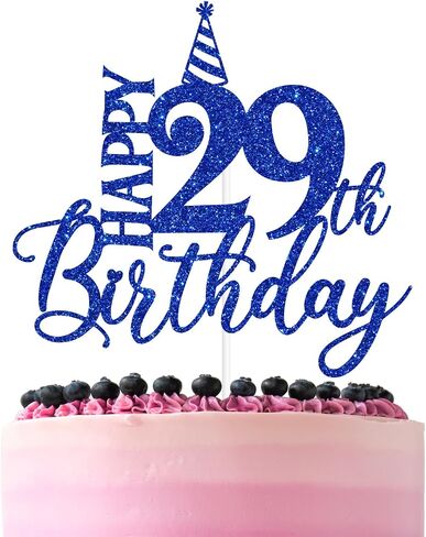 Blue Glitter Happy 23rd Birthday Cake Topper, I'm 23 Bitches/Look At You Turning 23 & Shit, Funny 23rd Birthday Party Decorations Supplies in Kuwait