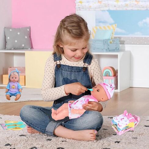 10 Sets for 10-11-12 Inch Baby Doll Clothes Dress Newborn Baby Doll Accessories Gown Costumes Outfits with Schoolbag Kitchen Toy Xmas Present (for 10-12'' Doll) in Kuwait