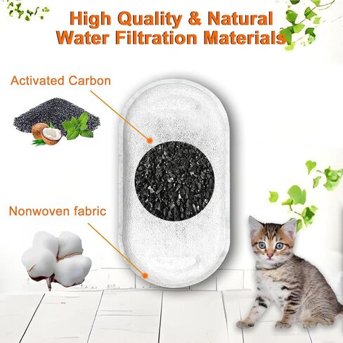 نافورة ماء Cat ، 3.2L/108oz Pet Water Foundatin ، 304 نافورة ماء من الفولاذ المقاوم للصدأ للقطط الداخلية ، موزع المياه التلقائي للكلاب القطط ، نوافير القط للشرب ، مرشحين بديلين و 2 إسفنجة in Kuwait