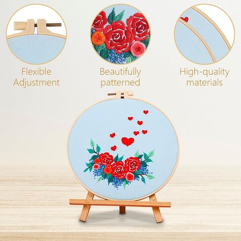 Loyisal Embroidery Kit for Beginner Adults, Adult DIY Hand Embroidery Set, Ideal for Valentine's Day and Home Decorations (Love A) in Saudi Arabia