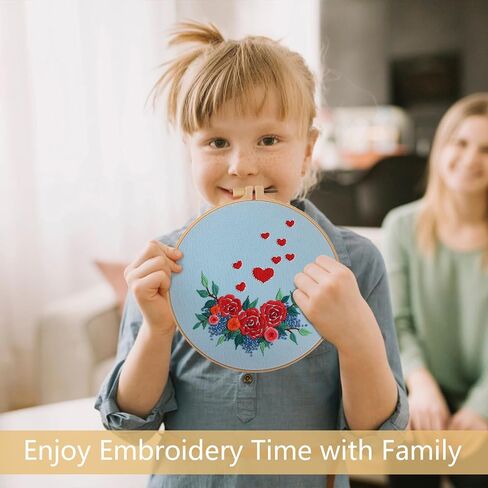 Loyisal Embroidery Kit for Beginner Adults, Adult DIY Hand Embroidery Set, Ideal for Valentine's Day and Home Decorations (Love A) in Saudi Arabia