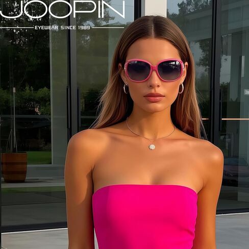 Joopin Jackie Sunglasses, Oversized Shades for Women Trendy Big Rectangle Sun Glasses Polarized UV Protection Sunnies in Kuwait