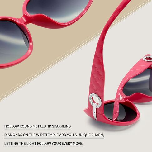 Joopin Jackie Sunglasses, Oversized Shades for Women Trendy Big Rectangle Sun Glasses Polarized UV Protection Sunnies in Kuwait