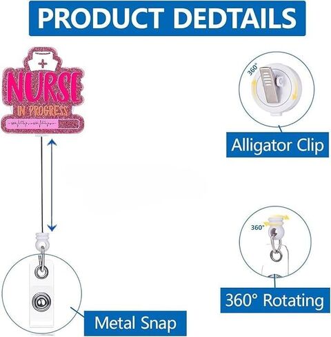 It's Me I'm The Problem It's Me Funny Glitter Badge Scroll Retractable, Cute Badge Holder for Nurses, Christmas Birthday Graduation Gift for Doctors Nurses ICU NICU Emergency Room Workers in Kuwait