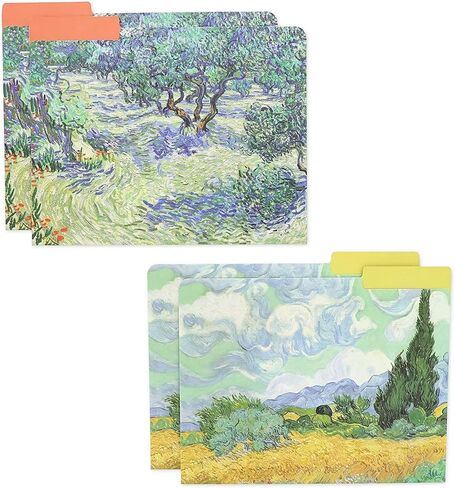 12 Pack William Morris Floral File Folders, Decorative 1/3 Cut Tab, Letter-Size Holders for Home Office in 6 Patterned Designs in Saudi Arabia