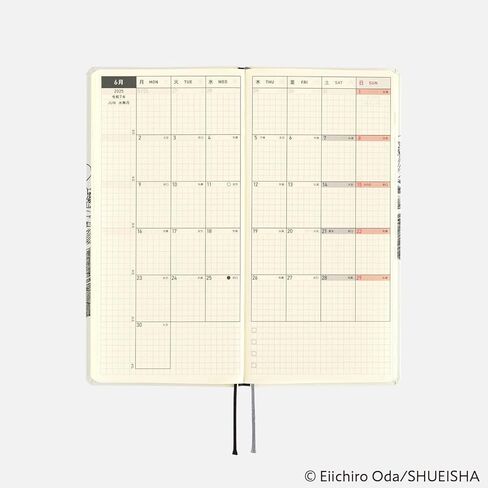 Hobonichi Techo 2025 Weeks [English/Tall and Slim Size/January Start/Planner] Magazine One Piece: Straw Hat Luffy (Ivory) in Kuwait