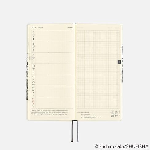Hobonichi Techo 2025 Weeks [English/Tall and Slim Size/January Start/Planner] Magazine One Piece: Straw Hat Luffy (Ivory) in Kuwait