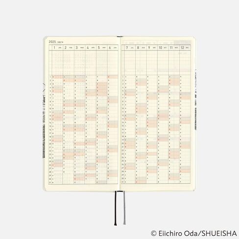 Hobonichi Techo 2025 Weeks [English/Tall and Slim Size/January Start/Planner] Magazine One Piece: Straw Hat Luffy (Ivory) in Kuwait