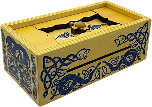 Project Genius Caesar's Codex Classic Wooden Puzzle Box for Kids 8+, Teens, and Adults - Secret Hidden Compartment for Cash, Valuables, and Gift Cards - True Genius Brainteaser, Solve Code to Open Box in Kuwait