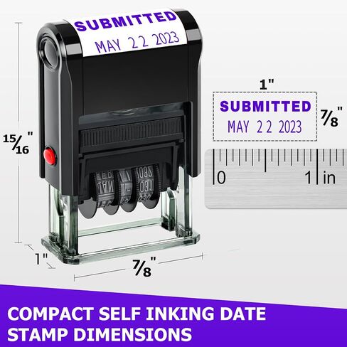 Self-Inking Date Stamp with Paid Office Rubber Paid Phrase & Date Stamp for Business 12-Year Band Red Ink in Saudi Arabia