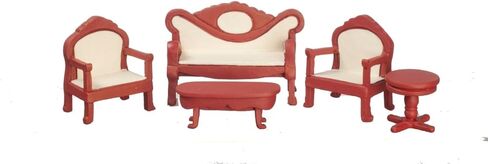 Melody Jane Dolls Houses مجموعة أثاث غرفة المعيشة مجموعة جناح 1:24 نصف بوصة مقياس in Kuwait