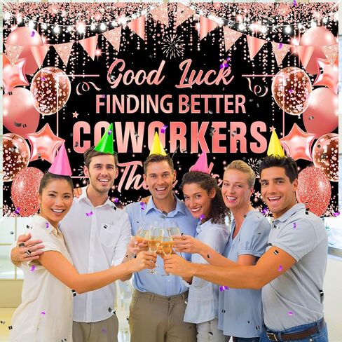 Blue Sliver Coworker Leaving Party Decorations Banner Going Away Party Decorations for coworker Good Luck Finding Better Coworkers Than Us Banner Farewell Party Backdrop for Coworker Office Leaving Goodbye Party in Kuwait