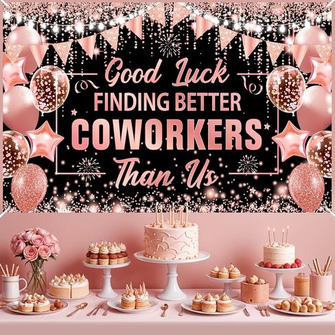 Blue Sliver Coworker Leaving Party Decorations Banner Going Away Party Decorations for coworker Good Luck Finding Better Coworkers Than Us Banner Farewell Party Backdrop for Coworker Office Leaving Goodbye Party in Kuwait