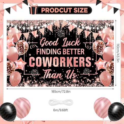 Blue Sliver Coworker Leaving Party Decorations Banner Going Away Party Decorations for coworker Good Luck Finding Better Coworkers Than Us Banner Farewell Party Backdrop for Coworker Office Leaving Goodbye Party in Kuwait