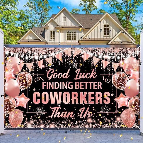 Blue Sliver Coworker Leaving Party Decorations Banner Going Away Party Decorations for coworker Good Luck Finding Better Coworkers Than Us Banner Farewell Party Backdrop for Coworker Office Leaving Goodbye Party in Kuwait