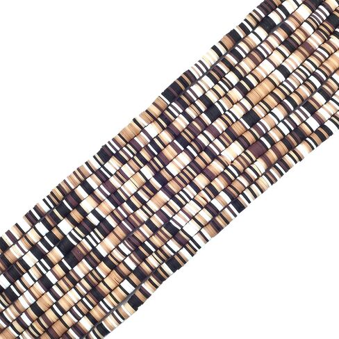 Ornaland 10 Strands 6mm Vinyl Disc Heishi Beads Handmade Polymer Clay Beads Colorful Flat Round Loose Spacer Chip Beads for Bohemian Surfer Chocker Bracelet Jewelry Making (3200PCS) in Kuwait