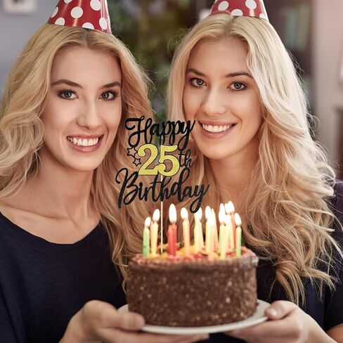 Glitter Black Gold Happy 19th Birthday Cake Toppers ، Decorations Birthday Cake Topper for Boys Girls 19 years alen eno in Kuwait