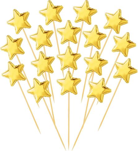 100pcs Star Cake Topper, Colorful Star Cupcake Toppers, Cupcake Toppers Sticks, Star Cake Decorations for Birthday Parties, Weddings, Engagements, Wedding Anniversaries, Bridal Showers(Colorful) in Saudi Arabia