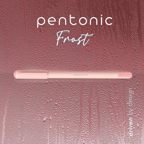 Pentonic Ballpoint Pens, 10 Count, Frosted Pale Pink Barrel with Red Ink, 0.7 mm Fine Point, Smooth Writing For Journaling & Note Taking (PEN13087) in Saudi Arabia