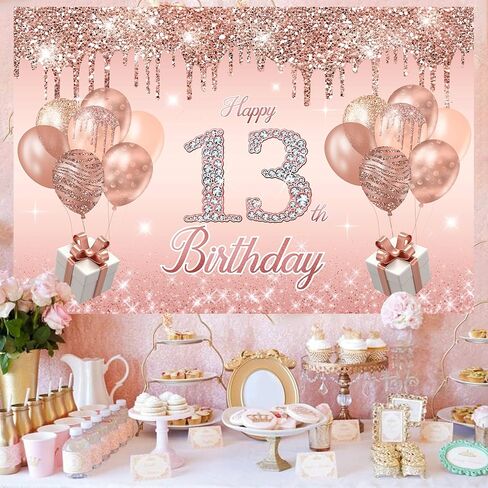 15th Birthday Decorations for Girls,rose gold happy birthday banner,happy 15th birthday Backdrop, it’s my 15th Birthday Sash, Sweet Rhinestone Tiara Crown,15th Balloons, Rose Gold in Kuwait
