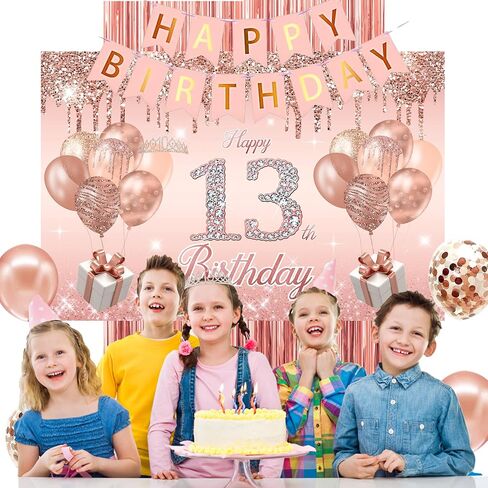 15th Birthday Decorations for Girls,rose gold happy birthday banner,happy 15th birthday Backdrop, it’s my 15th Birthday Sash, Sweet Rhinestone Tiara Crown,15th Balloons, Rose Gold in Kuwait