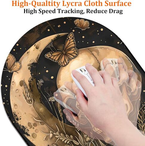 Personalized Mousepad with Coaster Set, Crow Skull - Stylish Design Mousepad Non-Slip Rubber Gaming Mousepad, Suitable for Office Families in Saudi Arabia