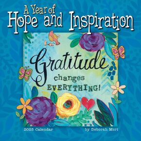 A Year of Hope and Inspiration 2025 Mini Calendar — By Deborah Mori, 7" x 7"