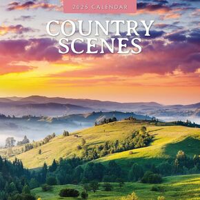 Red Robin 2025 Country Scenes Monthly Wall Calendar | 12" x 24" Open | Premium Thick & Sturdy Paper | Hangable 12 Month Calendar | Plastic Free | 4 Month Transition Page for 2024