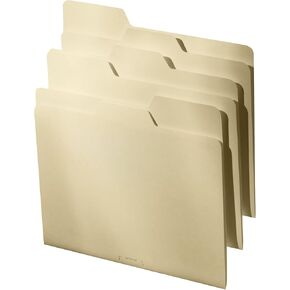 Find It All Tab File Folders Letter Size Third Cut, 9 Folders per Pack, Back to School Supplies for College Students - Manila (FT07057)