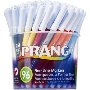 Prang Classic Art Markers, Fine Tip, 12 Assorted Colors, 96 Count (80796)