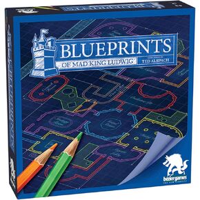 Blueprints of Mad King Ludwig - A Flip & Sketch Strategy Board Game by Bezier Games