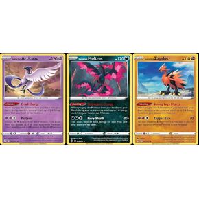 Galarian Articuno Zapdos Moltres - Evolving Skies - Legendary Card Set - Rare 3 Card Lot