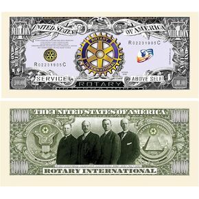 American Art Classics Rotary Club Rotarian Million Dollar Bill (Pack of 25) - Best Gift for Rotarians