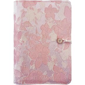 Flower Embroidery Refillable Journal, A6 Binder 6 Ring, Budget Binder, Planner Binder, Refillable Notebook, Travel Diary for Women, Gift for Friends Female, Teen Girl Gifts, Blue Forget-me-not