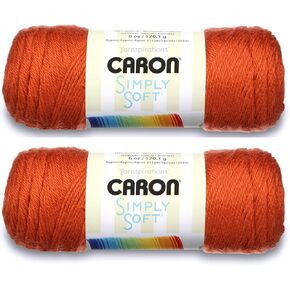 Bulk Buy: Caron Simply Soft Yarn Solids (2-Pack) (Pumpkin)