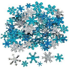 Fun Express Snowflake Jewel Assortment - 150 Pieces - Crafts Supplies